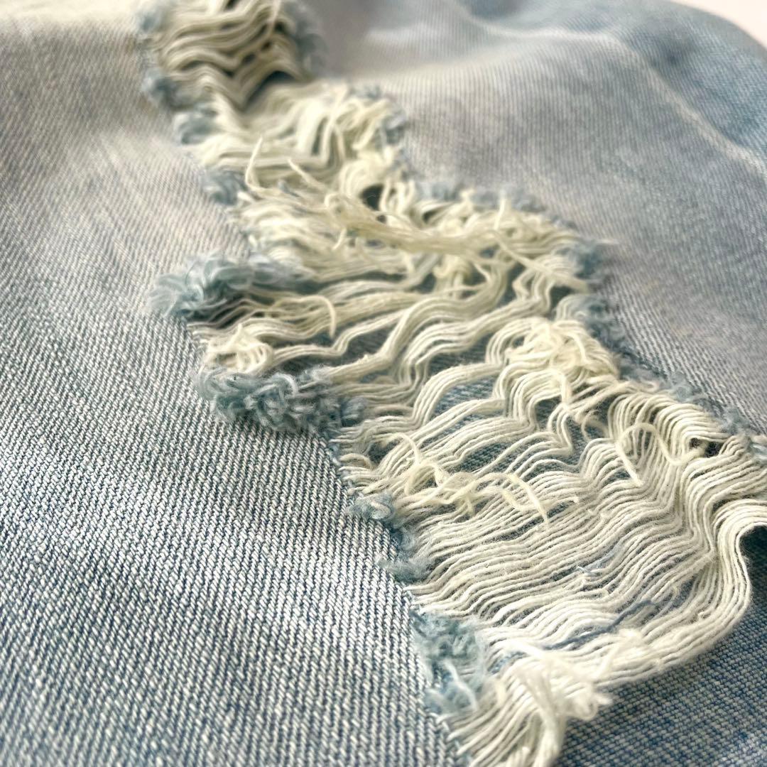 GYDA 新品 ダメージ スリット ロング デニム スカート