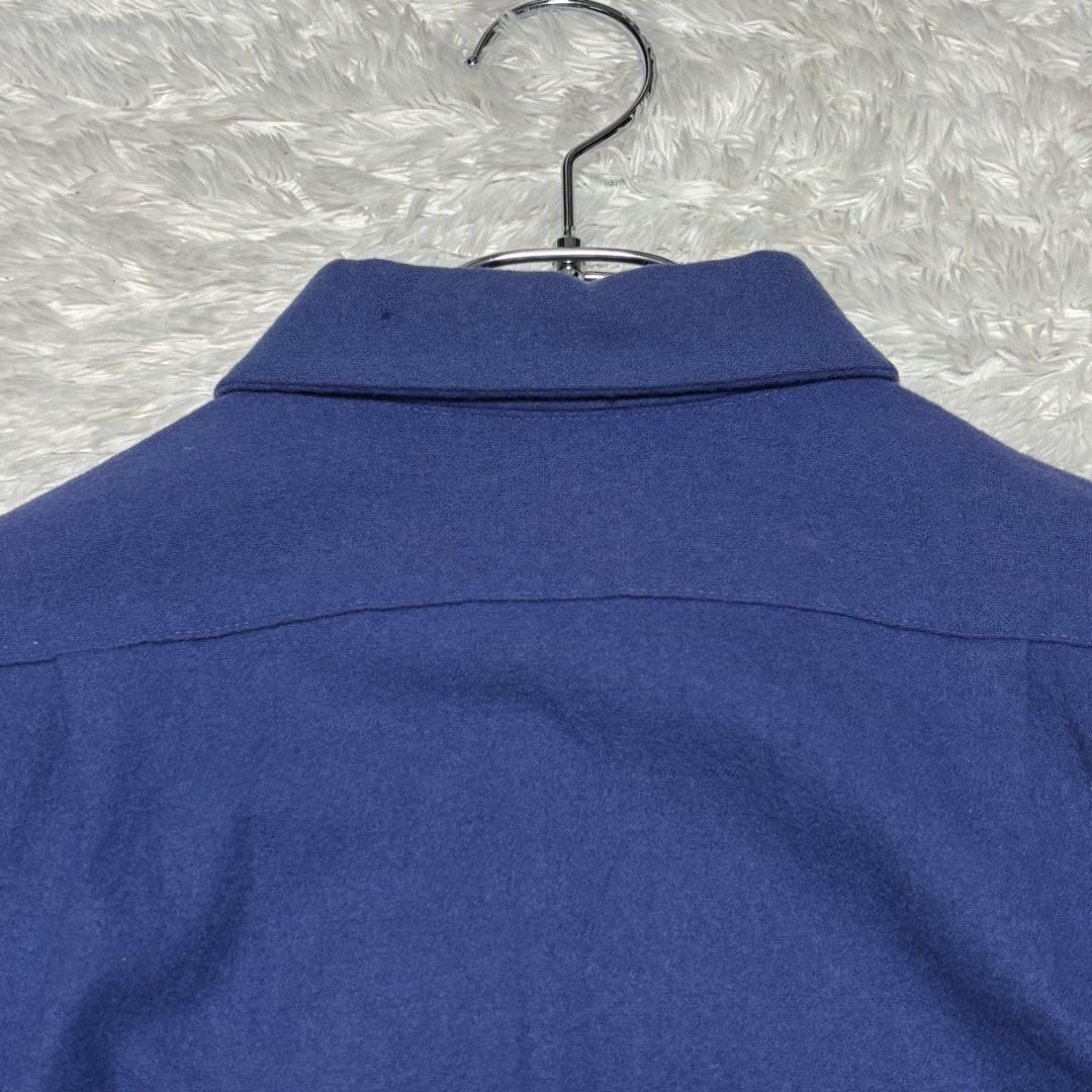 希少 70s ペンドルトン USA製 ボードシャツ 単色 無地 開襟 ネイビー