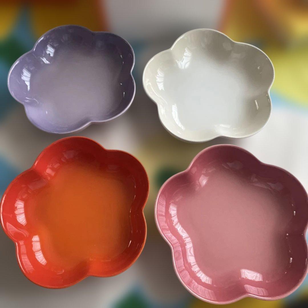 ル・クルーゼ　フラワーディッシュ4枚