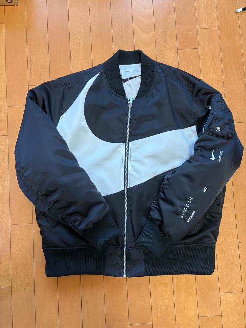 Nike MA-1 フライトジャケット ブラック/グレー　美品　XL