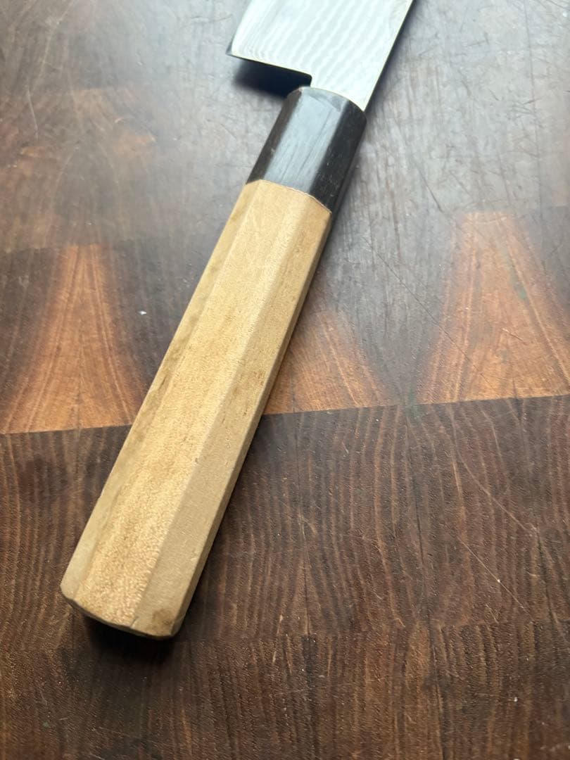 刀舟技研　ダマスカス　切付　和　牛刀　210mm 包丁　VG10 ステンレス