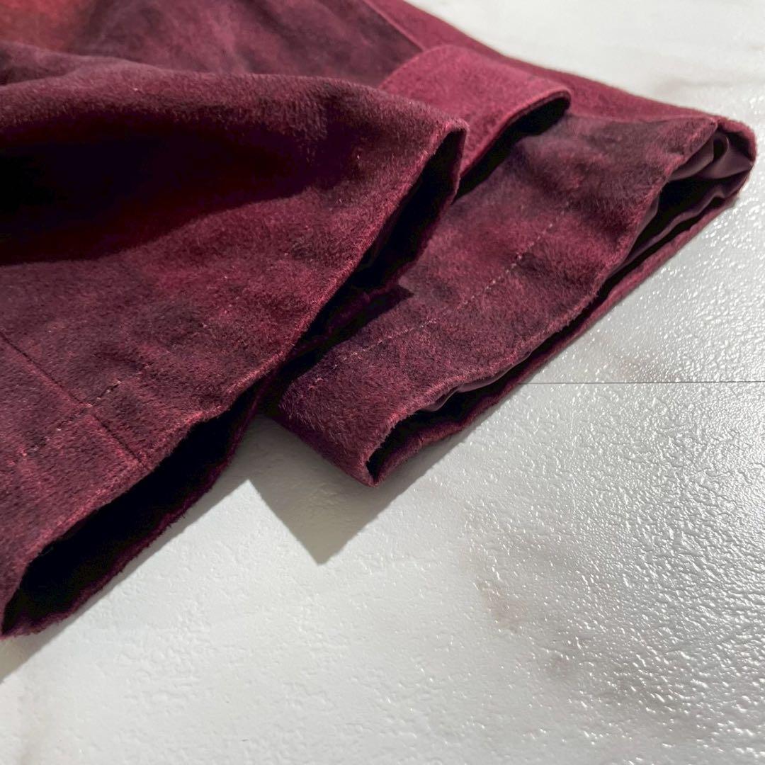 【極美品◦XL✨】トルネードマート スウェード調 ベルテッドコート ボルドー