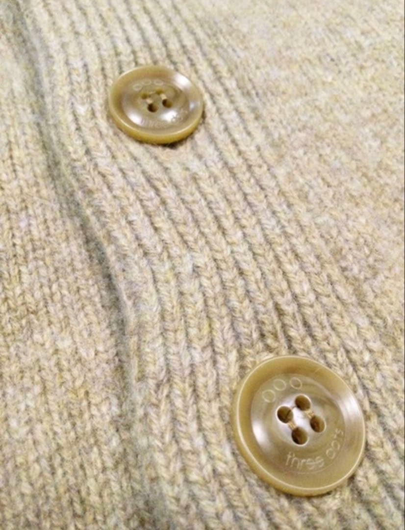 【THREE DOTS】ショールカラー カシミアブレンド ニットジャケット S