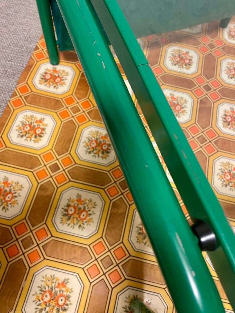 昭和レトロ レトロポップ　ローテーブル 当時物 インテリア　パイプガラステーブル