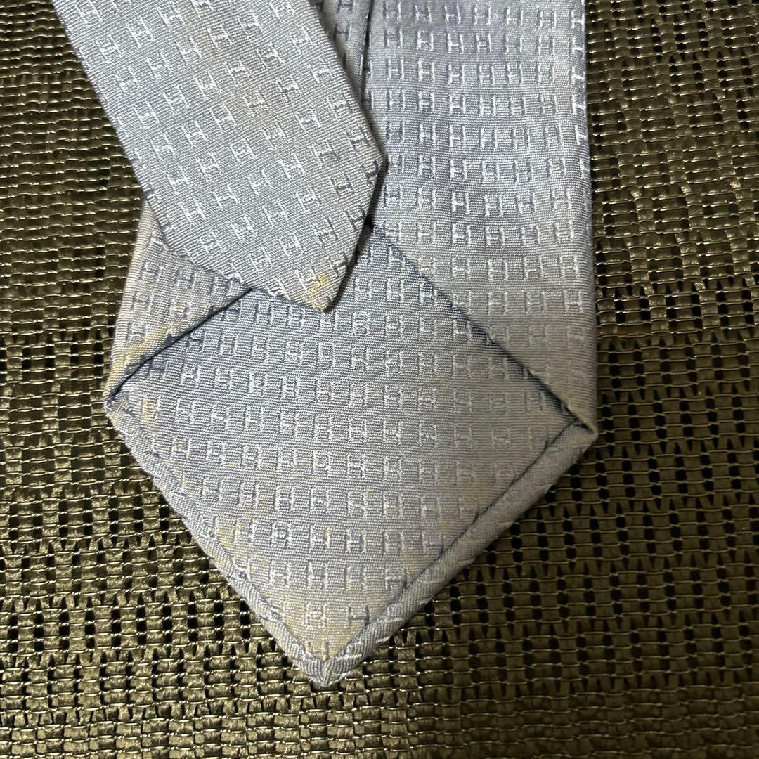 エルメス ネクタイ H柄 ファソネ 光沢 ジャガード