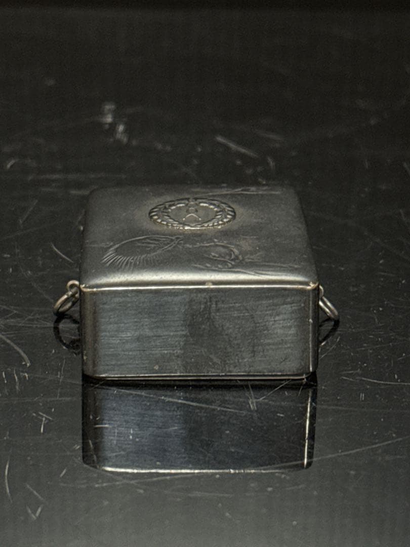 純銀 家紋入 ボンボニエール 箱 約わ46.4g