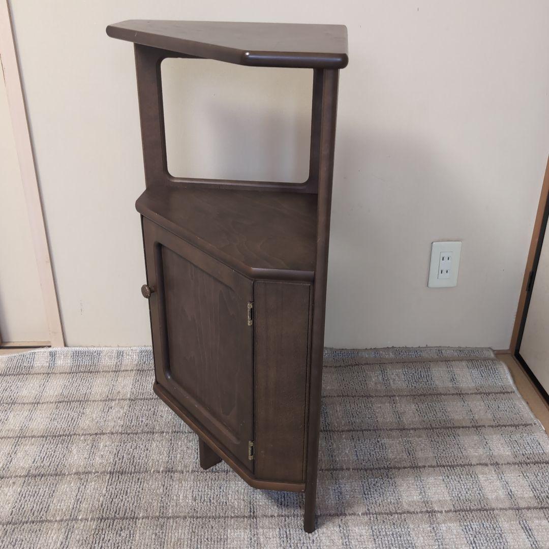 値下げKarimoku カリモク 木製コーナーキャビネット 三角コーナーラック