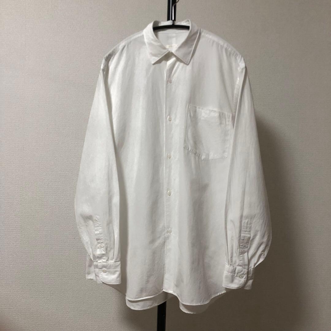 新型美品✨ 21aw サイズ3 コモリシャツ 白　comoli