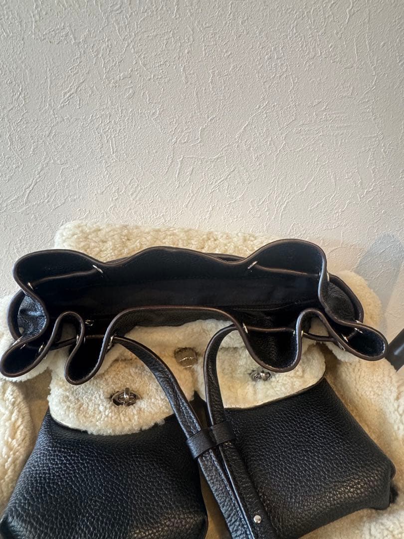 コーチ　リアルファー　ムートン　リュック　レザー