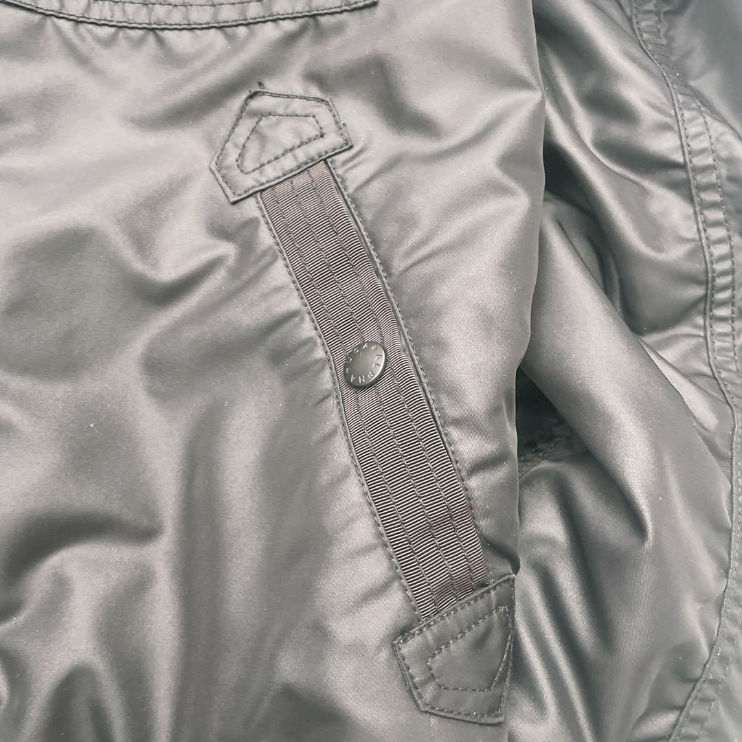 ALPHA IND. MA-1ジャケット ブラック　フード付き　Ｍ