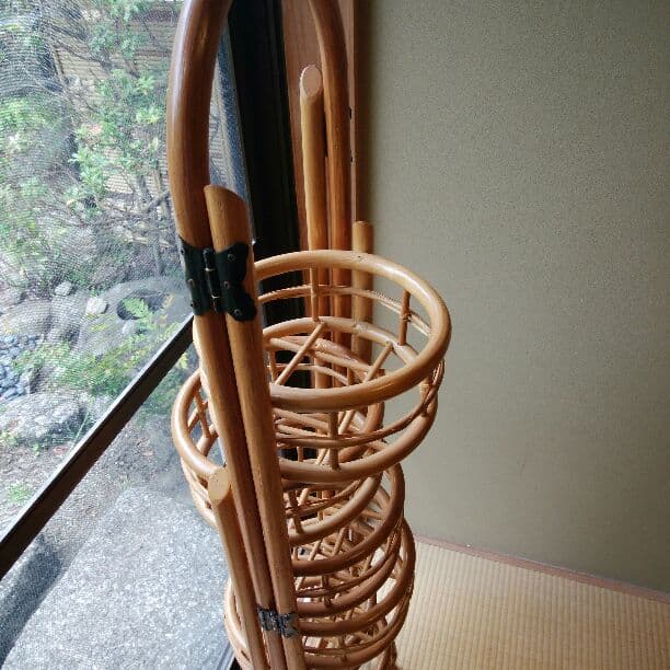 籐製品　かごラック3連
