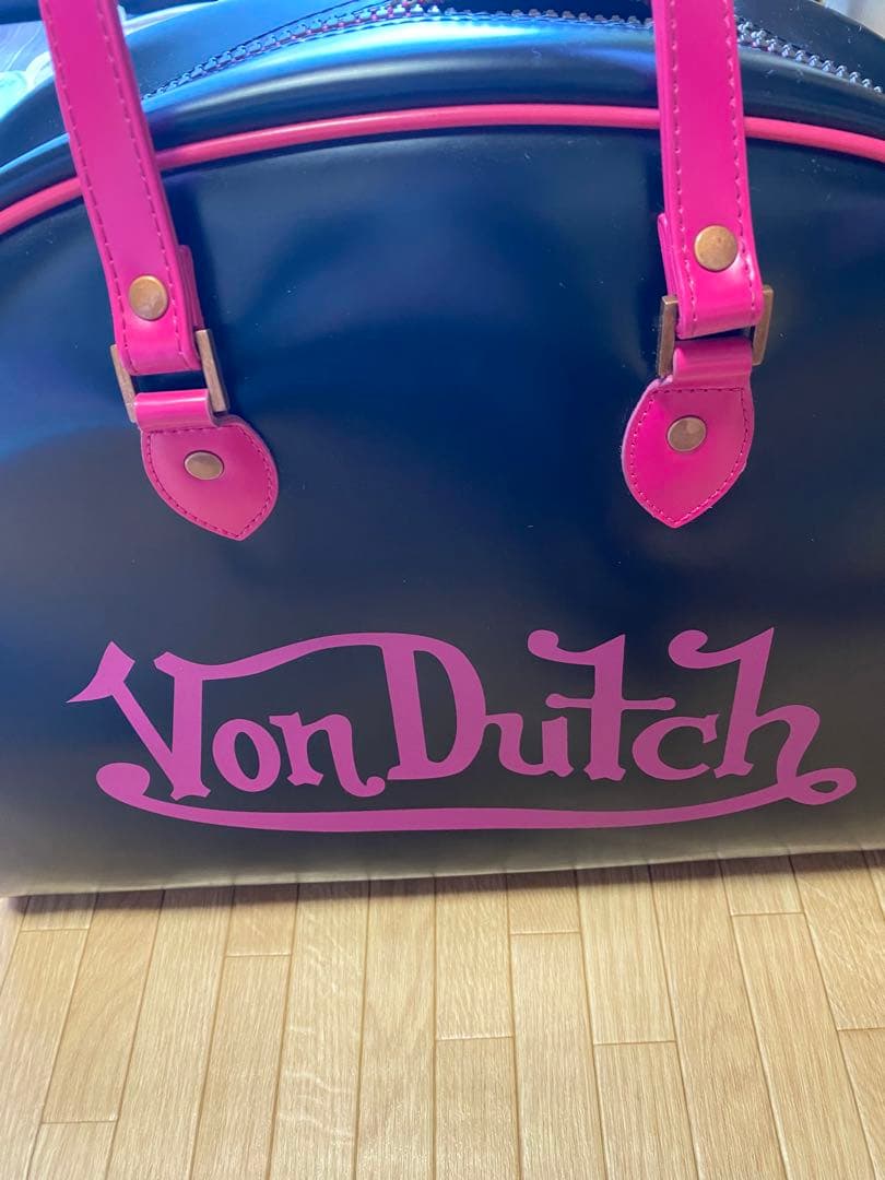Von Dutch ボンダッチ ボストンバッグ　ピンク✖️黒