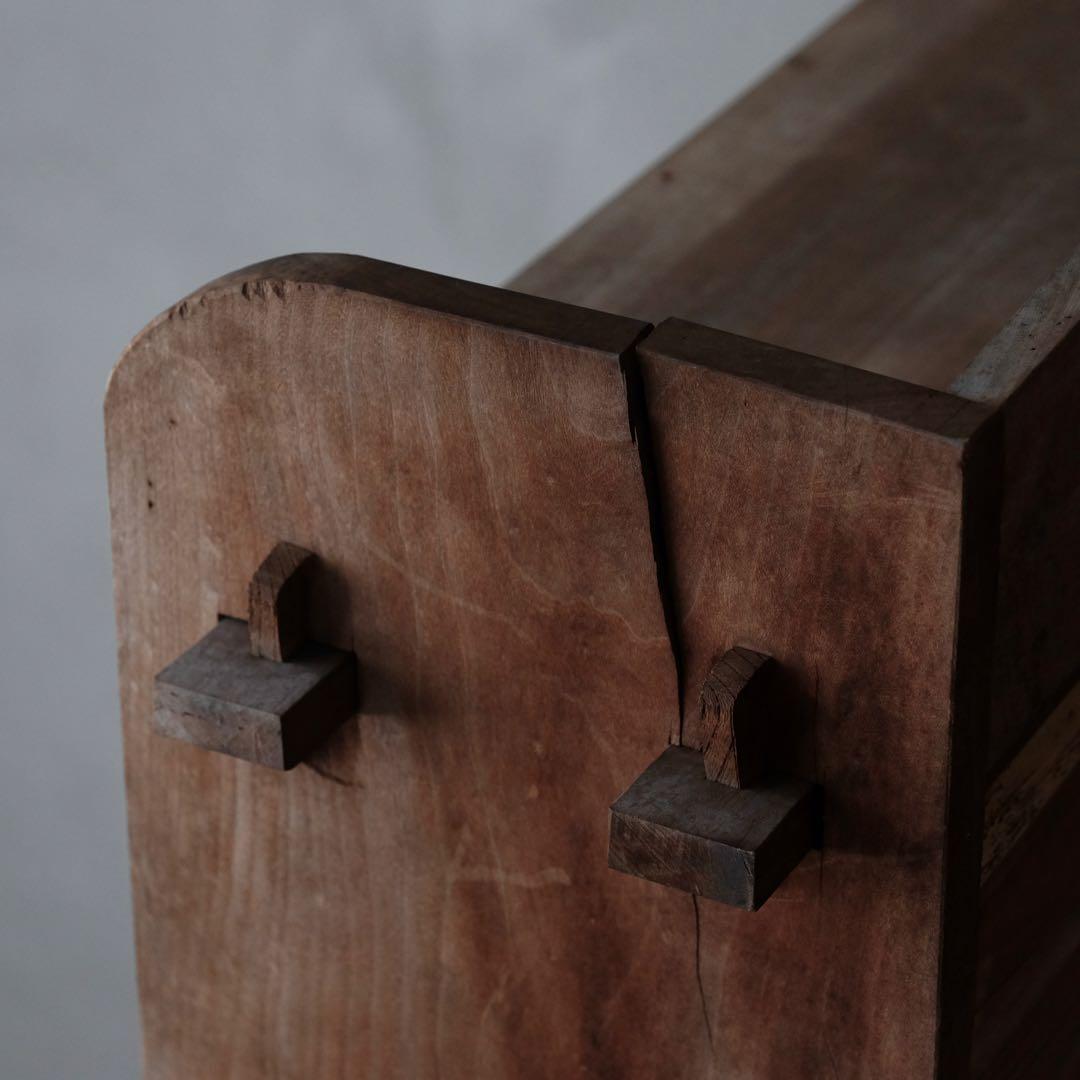 桜材 4段楔式本棚　陳列棚 収納棚 ブックシェルフ ラック 古家具 アンティーク