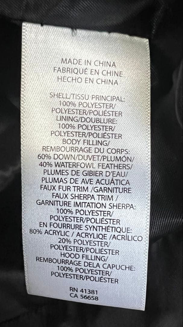 【美品】ローレンラルフローレン　ロングダウンコート ファー付き　黒　S