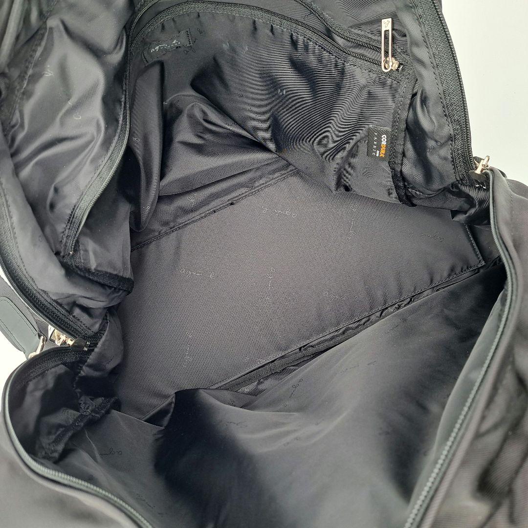 極美品★ agnes b. アニエスベー ボストンバッグ 旅行 大容量 ブラック