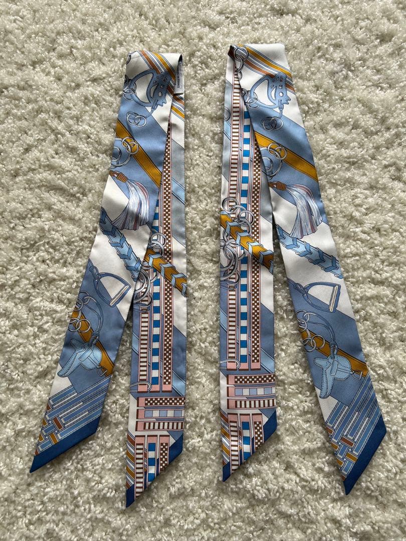 エルメス　ツイリー　水色　2枚セット