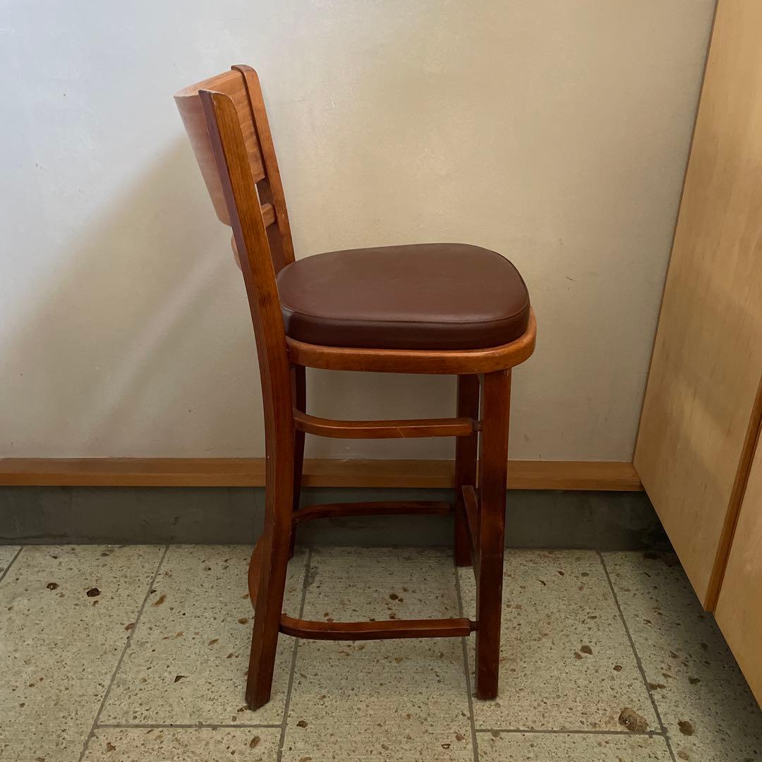 カウンターチェア　木製ハイチェア　1脚②