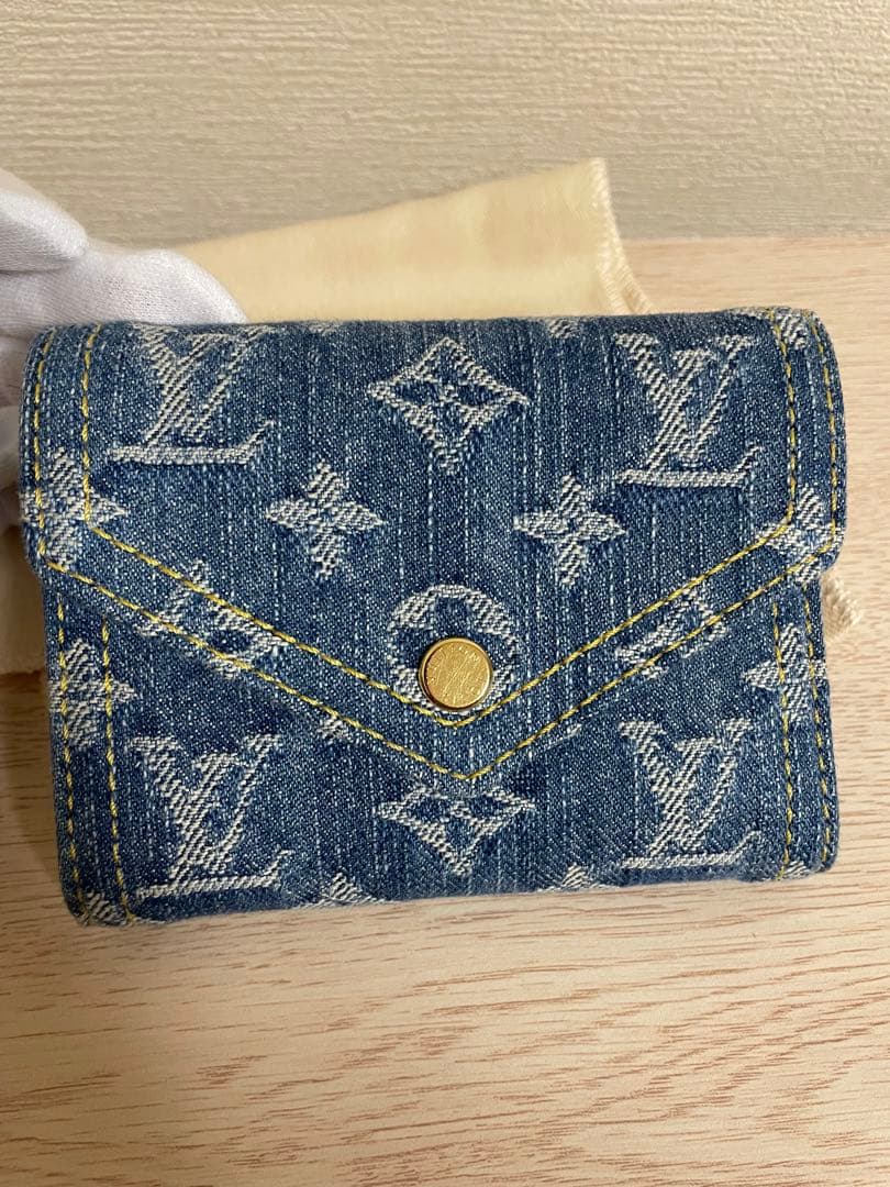ルイヴィトン ポルトフォイユ ヴィクトリーヌ M13212 デニム 財布