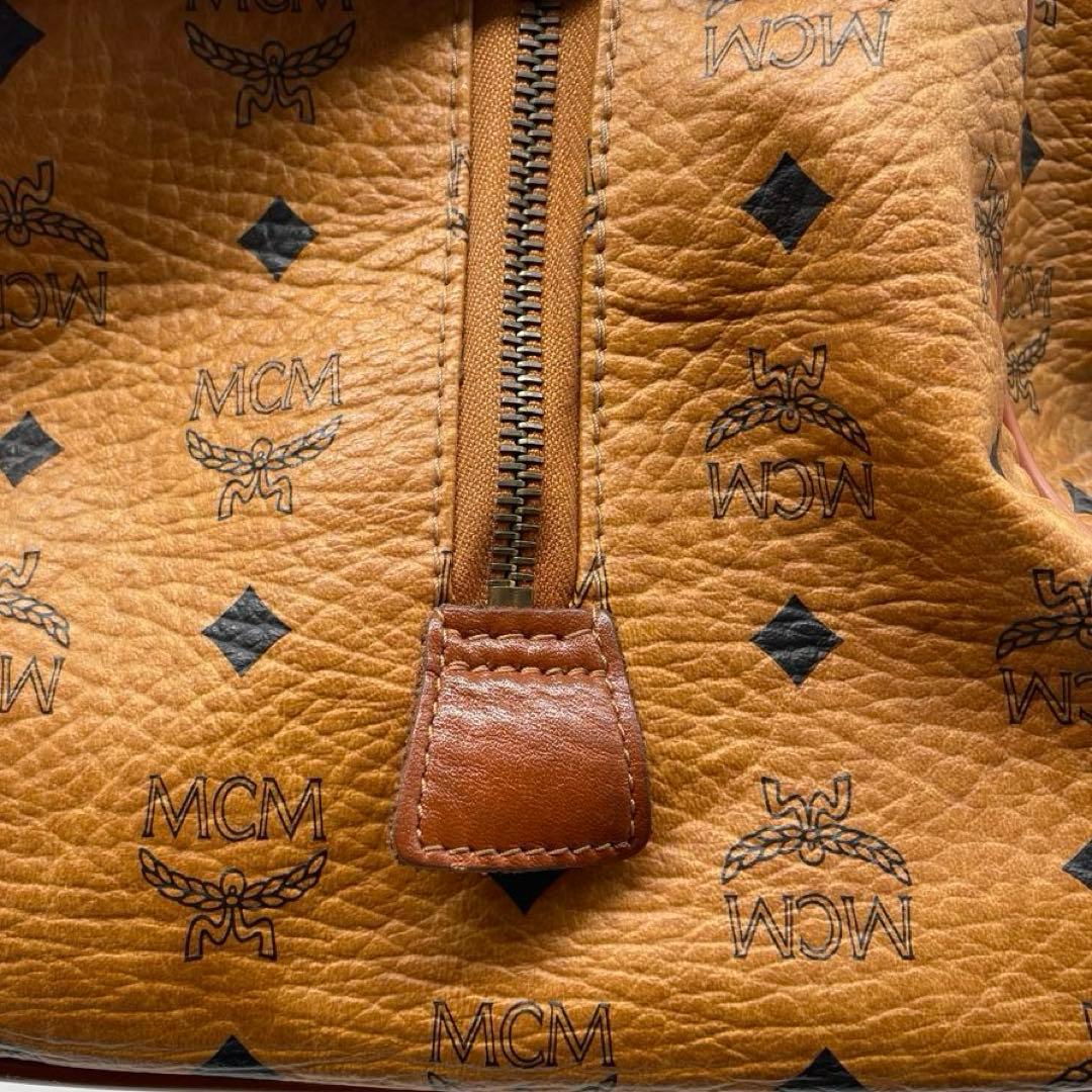 ●MCM ボストンバック●エムシーエム ハンド ブラウン カバン モノグラム