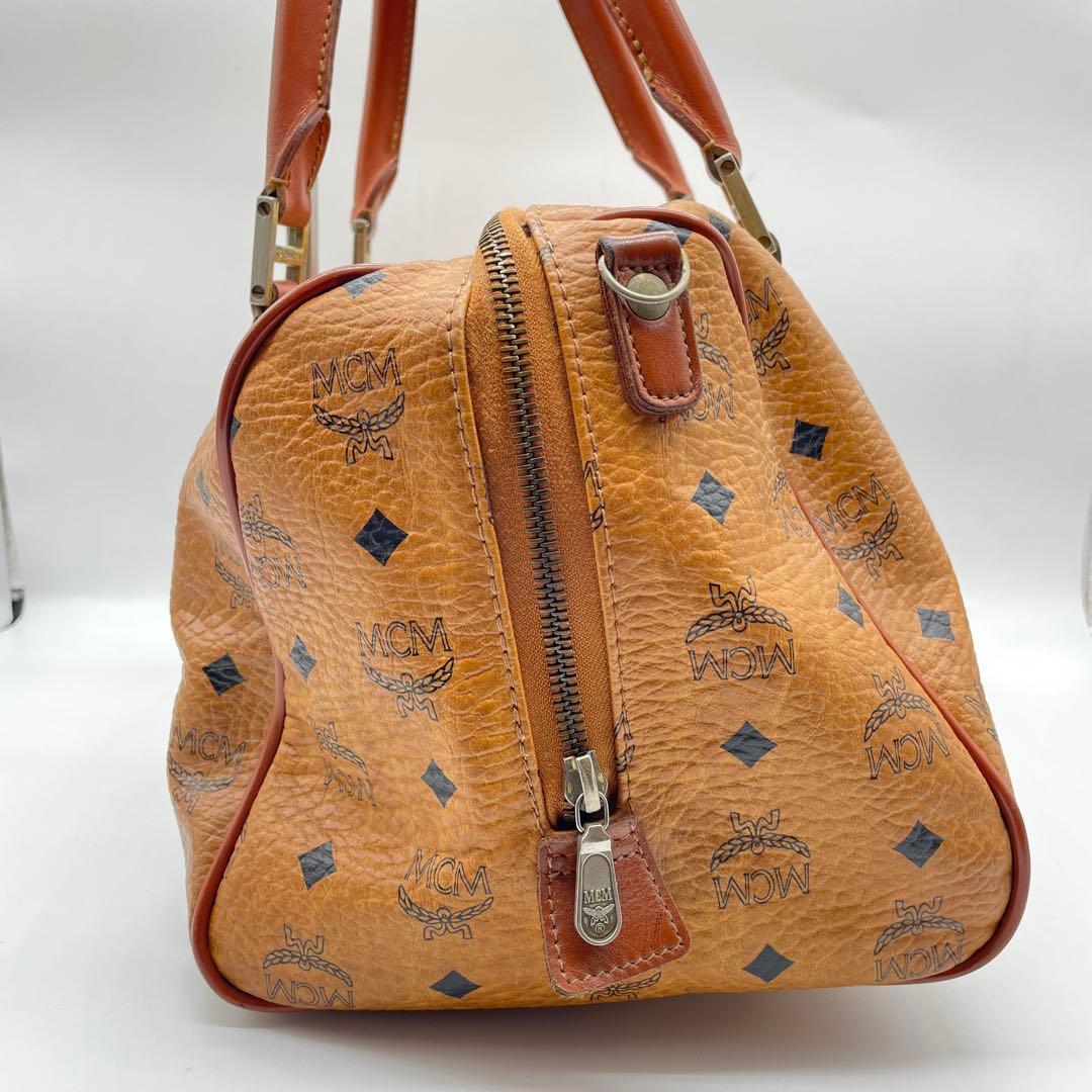 ●MCM ボストンバック●エムシーエム ハンド ブラウン カバン モノグラム