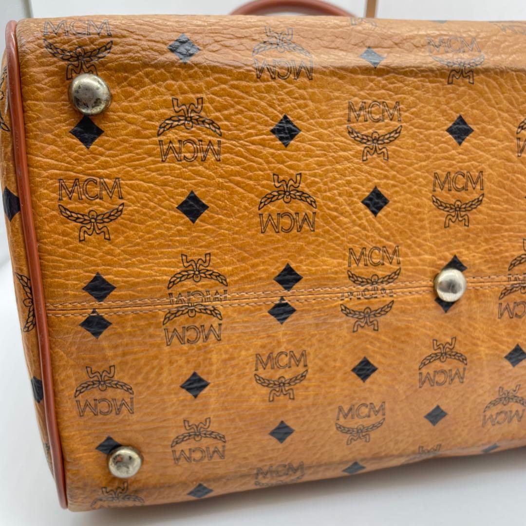●MCM ボストンバック●エムシーエム ハンド ブラウン カバン モノグラム