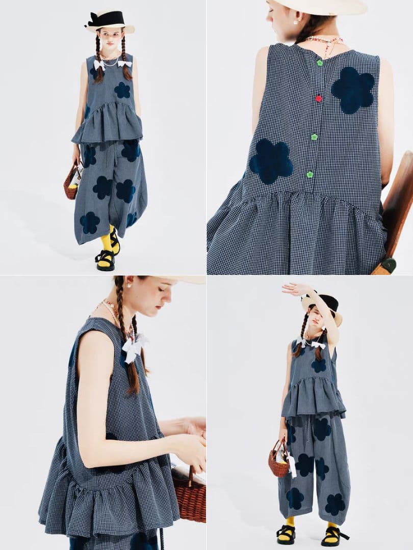 大きな花柄が目を引く夏のゆったりトップス✿デートやお出かけに最適