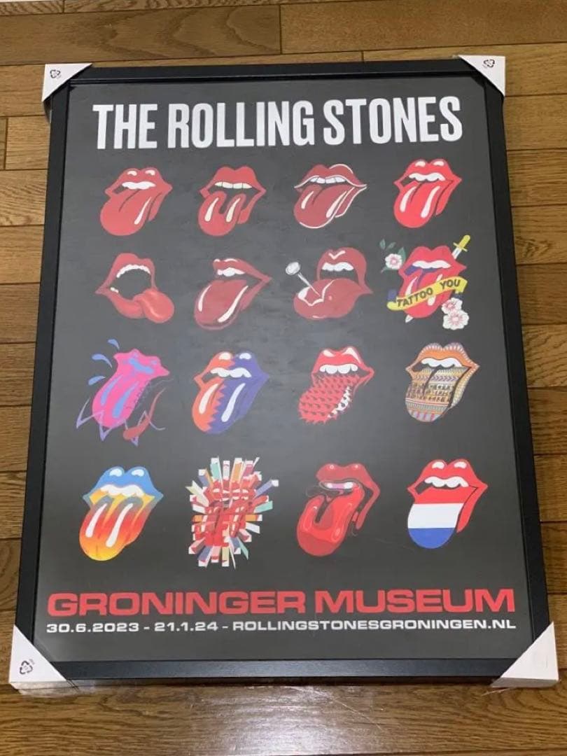 【ラスト1枚、額付】ローリングストーンズ展ポスター② ROLLINGSTONES