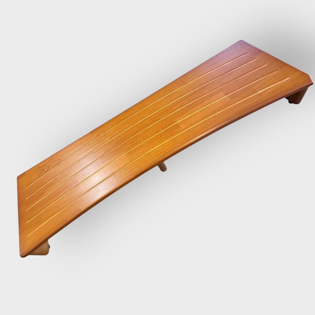 幅120cmのゆとり。天然木ラバーウッドの贅沢な玄関踏み台・ベンチ