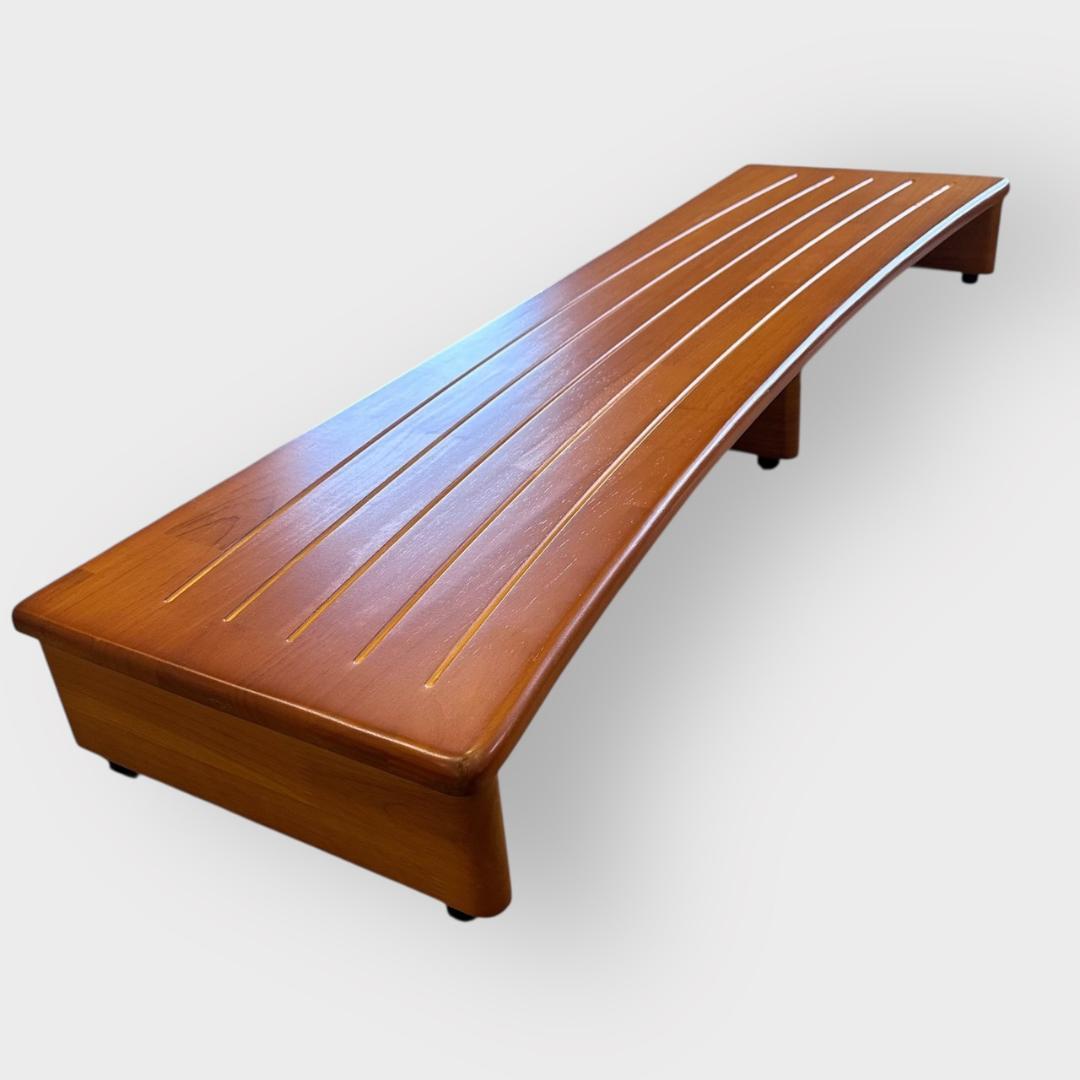 幅120cmのゆとり。天然木ラバーウッドの贅沢な玄関踏み台・ベンチ