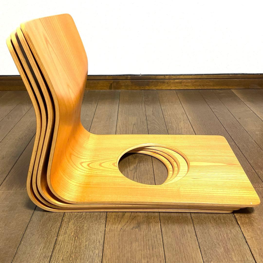 Tendo天童木工 座椅子 4脚セット 曲げ木 和モダン 藤森健次