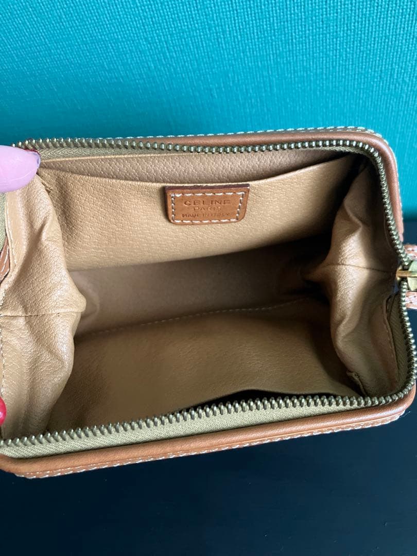 セリーヌ　マカダム柄　ポーチ　オールドセリーヌ　トリオンフ