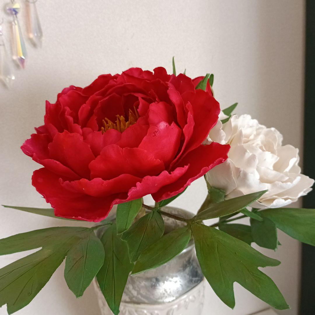 専用　牡丹と芍薬のお花 樹脂粘土クレイフラワー