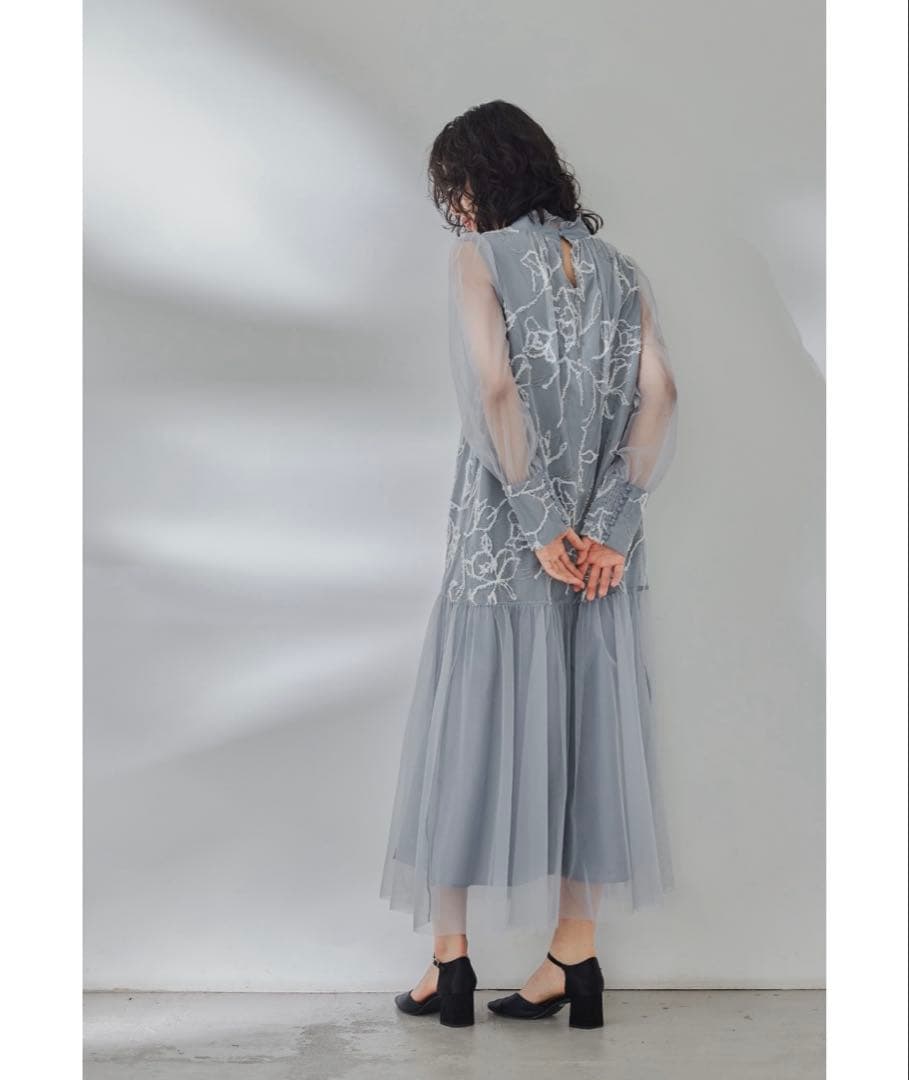 【さんかく】フェザーフラワーチュールドレス 結婚式 マタニティ