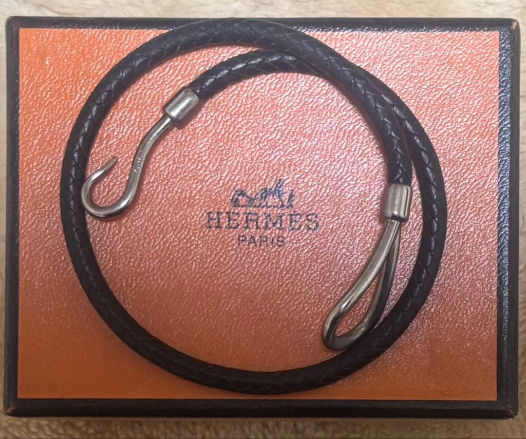 エルメス ジャンボ チョーカー／ブレスレット ブラック 正規品 箱付き