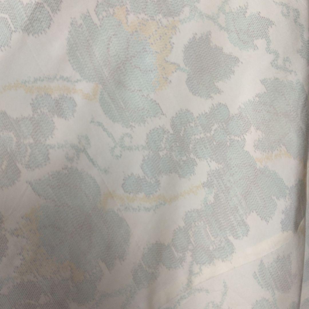 白大島紬解き生地からバイアス仕立てはロングフレアーワンピースS寸