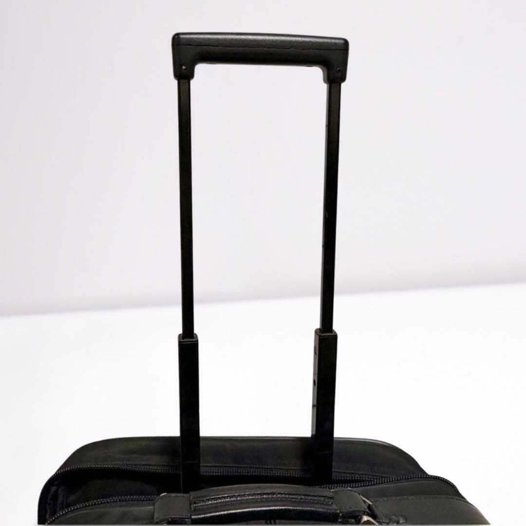 【正規品】プラダ PRADA キャリーケース ナイロン 三角ロゴ 黒 南京錠