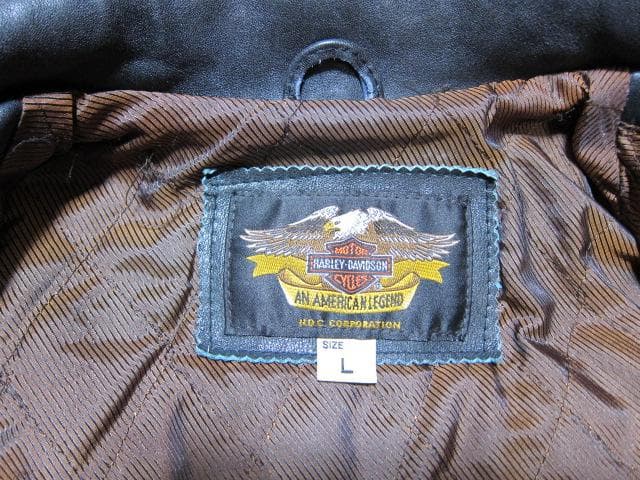 【良品】HARLEY-DAVIDSON シングルライダース革ジャン Lサイズ