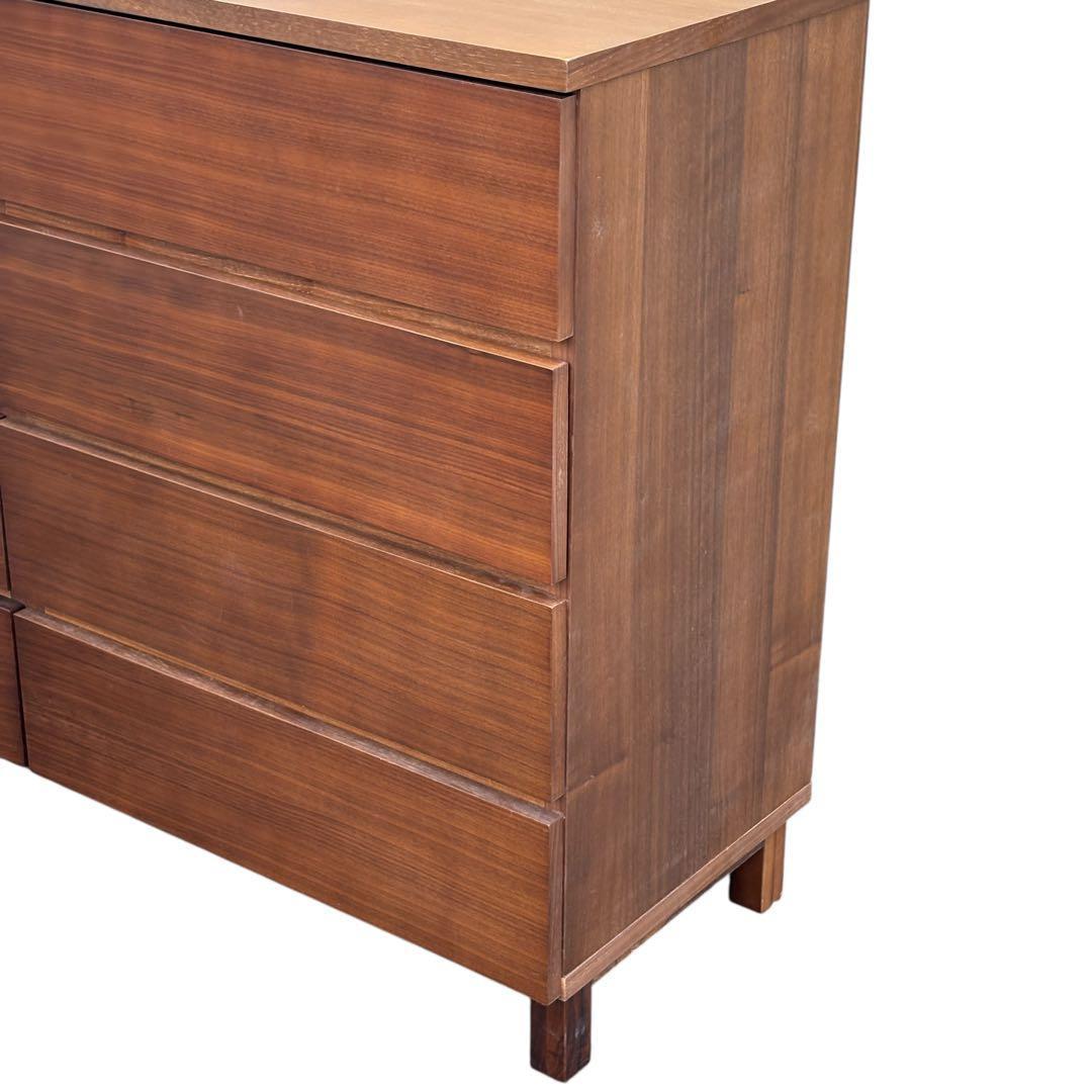 【週末セール】美品 無印良品 チェスト ワイド 4段 足付き ウォールナット材