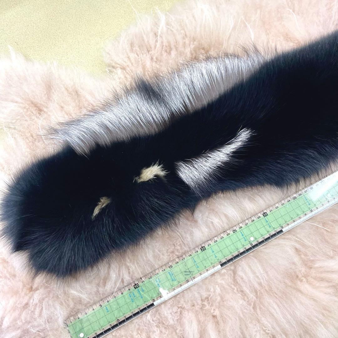 blue fox silver design muffler／GAKE日本製❣️