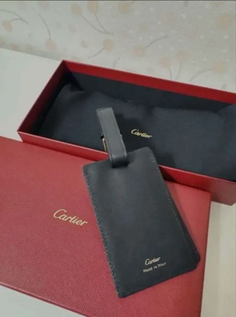 【新品未使用品】Cartier カルティエネームタグ　ラゲージタグ旅行　ブラック