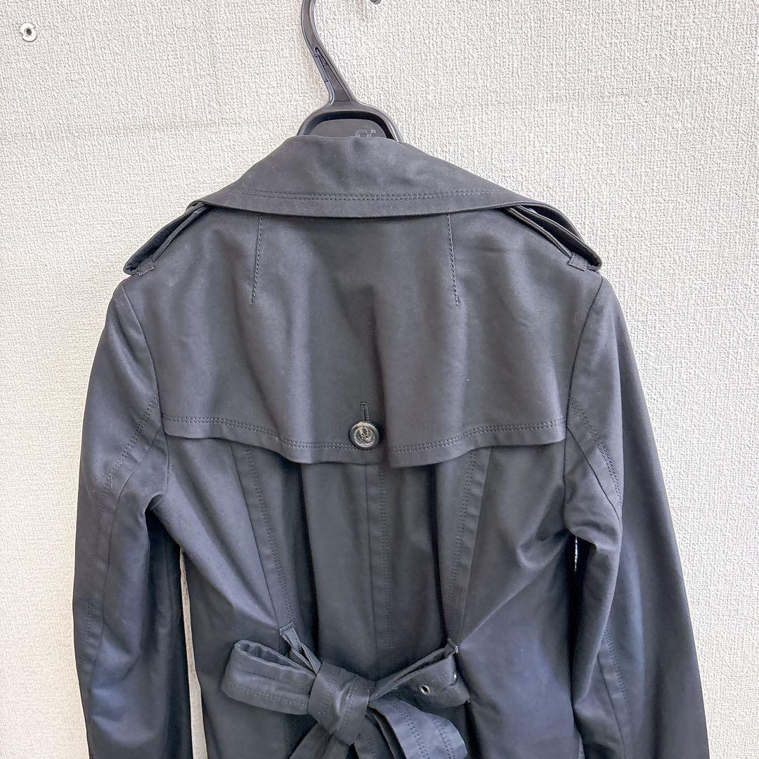 ＄バーバリー　トレンチコート　メンズ　ブラック　サイズ38