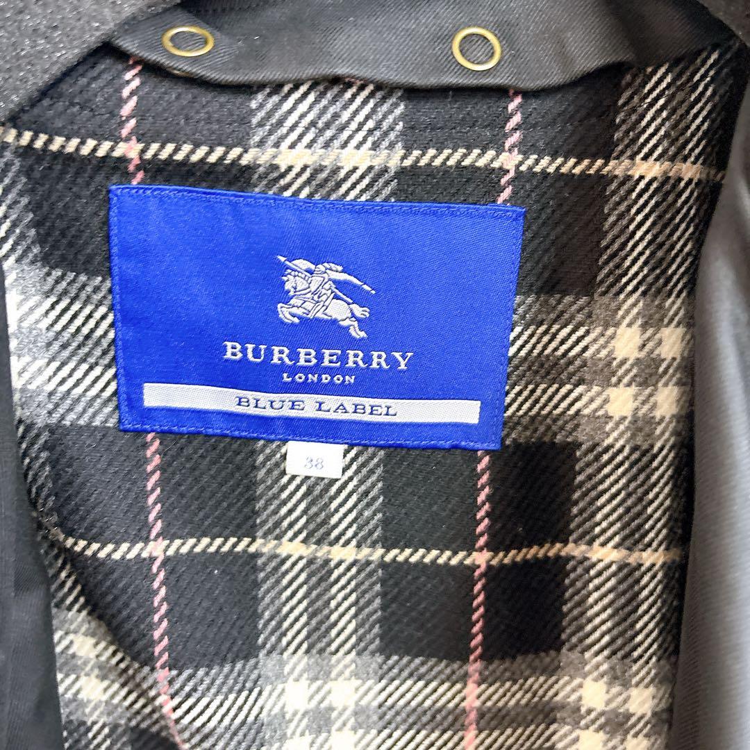 ＄バーバリー　トレンチコート　メンズ　ブラック　サイズ38