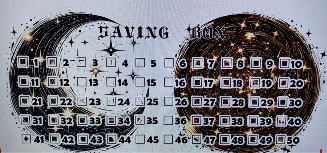 セービングチャレンジ　貯金　 家計簿　貯金リフィル　貯金ボックス　くま