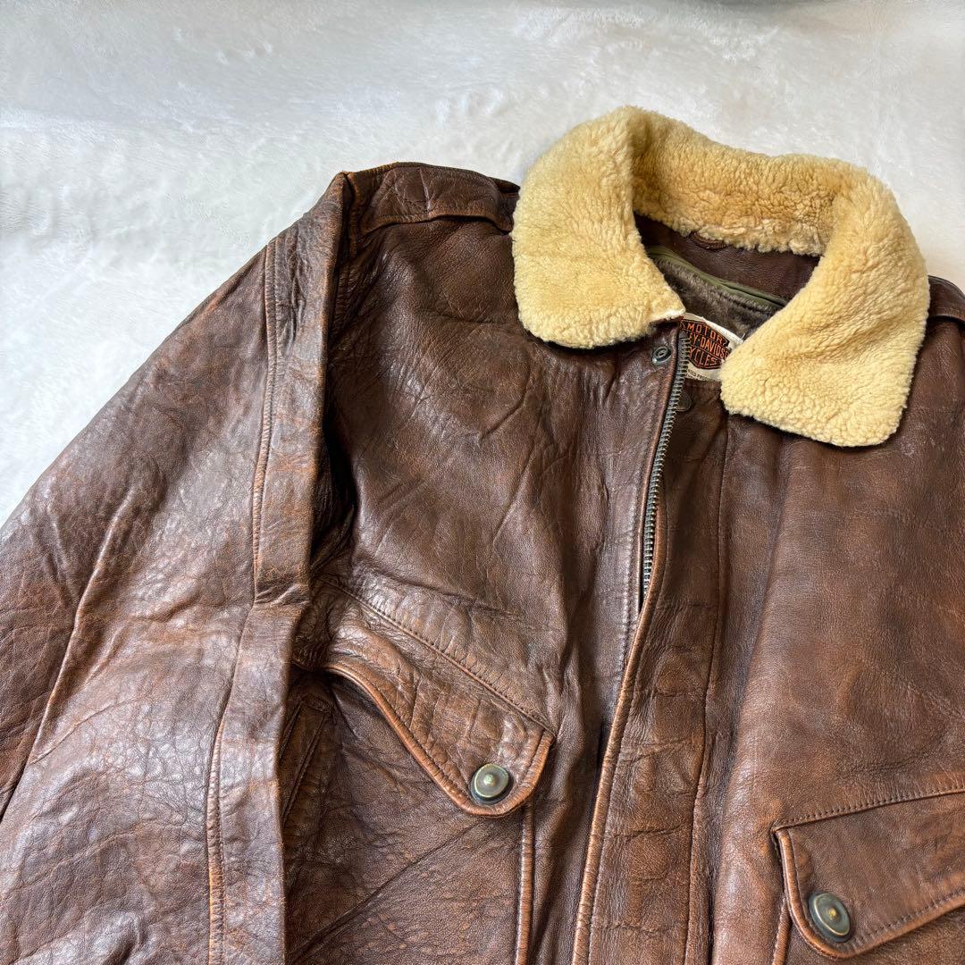 90s 本革 ハーレーダビッドソン G-1 A-2フライトジャケット 44 XL