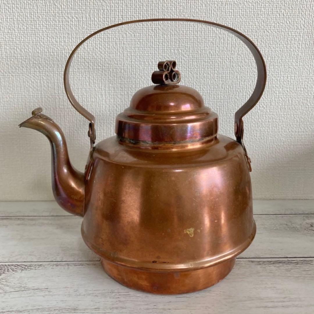 希少 ヴィンテージ 銅製 ケトル やかん 北欧 雑貨 コッパー スウェーデン製