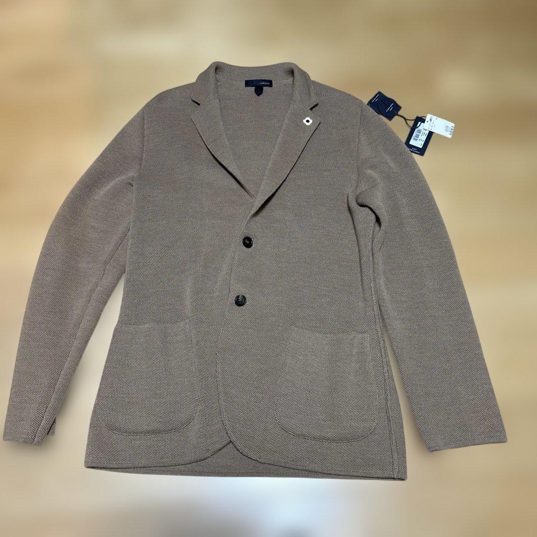 H*m様 LARDINI ライトブラウン　カーディガン　ニットジャケット　サイズ