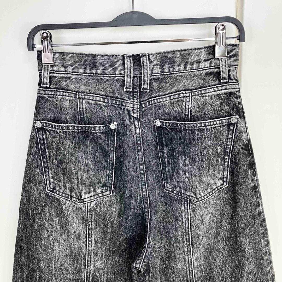 25SS アルアバイル ラインデニムパンツ ブラック サイズ1