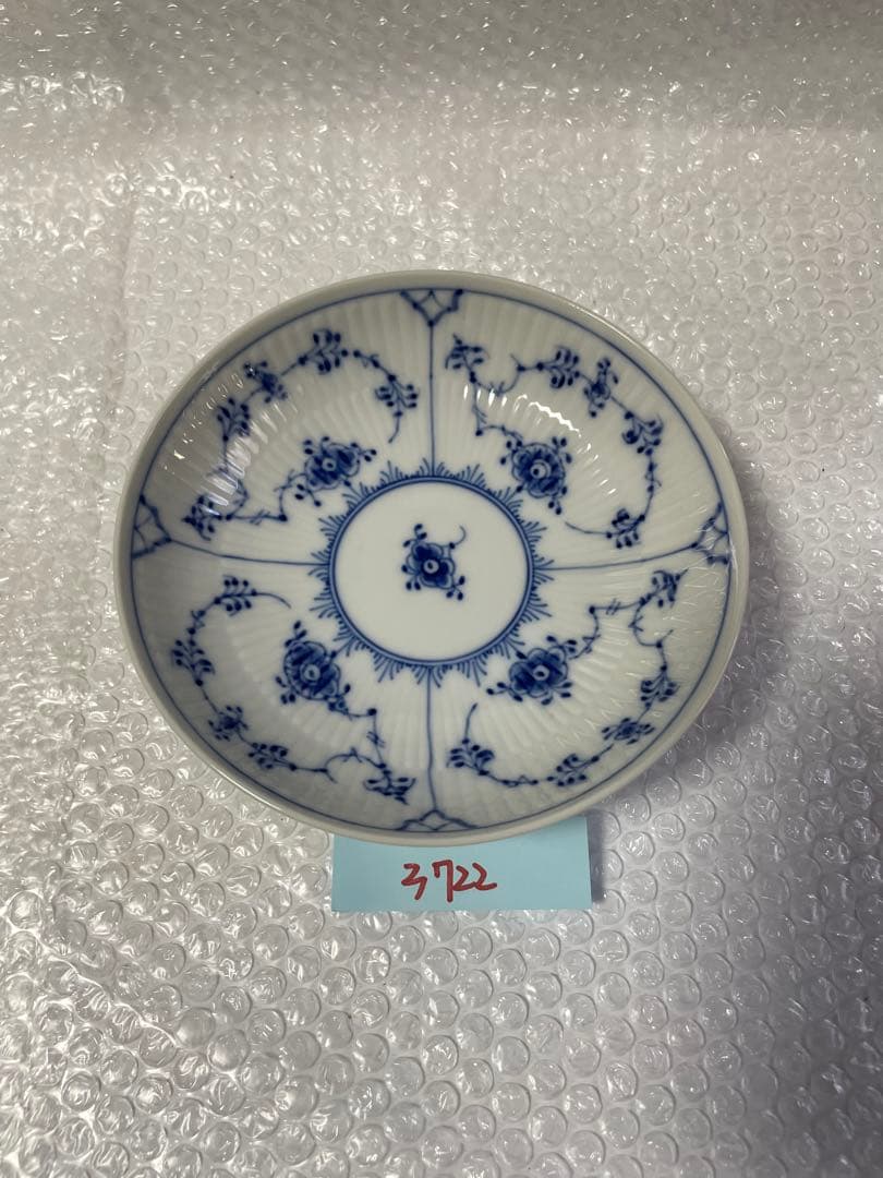 美品 ロイヤルコペンハーゲン ブルーフルーテッド ケーキディッシュ コンポート