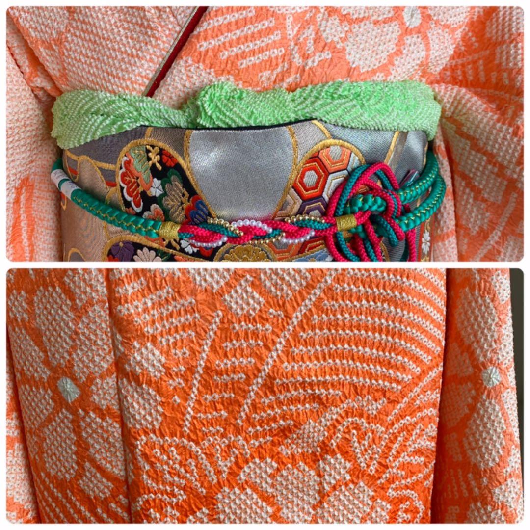 振袖　総絞り　正絹　◼️成人式◼️ 帯揚げカラー変更可❣️