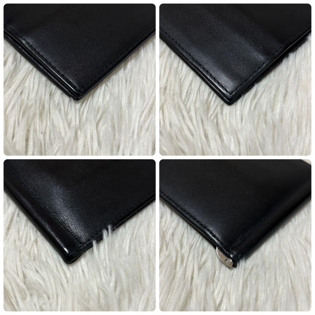 エッティンガー　マネークリップ　レザー　折り財布　ブラック